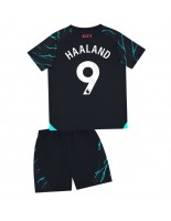 Manchester City Erling Haaland #9 Alternativní dres pro děti 2023-24 Krátký Rukáv (+ trenýrky)